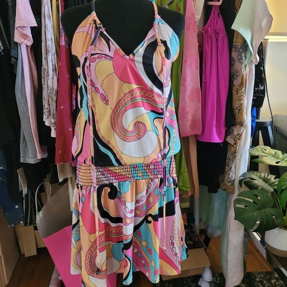 Vintage Dress Multicolor Print VaVa By Joy Han Colorful Size Small - Picture 8 of 16